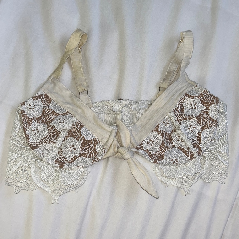 For Love and Lemons lace bikini top